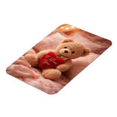 Romantische Teddybär-Valentinsillustration Magnet (Linke Seite)