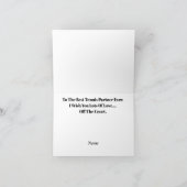 Romantische Tennis-Partner-Grußkarte Karte (Innenseite)