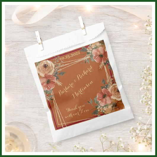 Romantische Terracotta Geschenktütchen