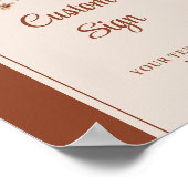 Romantische Terracotta Pampas Sage Boho Floral Cus Poster (Ecke)