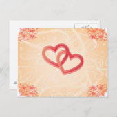 Romantische Textur mit Herz Postcard Postkarte (Vorne/Hinten)