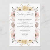 Romantische Tischnummer mit rustikaler Flora (Vorderseite)