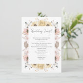 Romantische Tischnummer mit rustikaler Flora (Stehend Vorderseite)