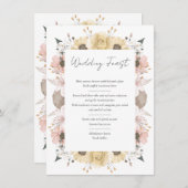 Romantische Tischnummer mit rustikaler Flora (Vorne/Hinten)