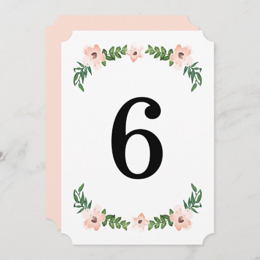 Romantische Tischnummern (Vorne/Hinten)