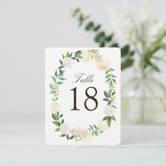 Romantische Tischnummern aus Holz (Stehend Vorderseite)