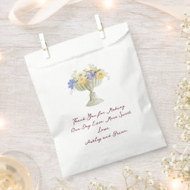 Romantische toskanische Gartenurne mit Blumen Hoch Geschenktütchen