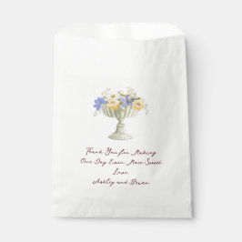 Romantische toskanische Gartenurne mit Blumen Hoch Geschenktütchen
