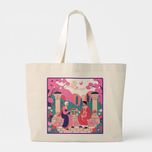 Romantische Tote Tasche (Rückseite)