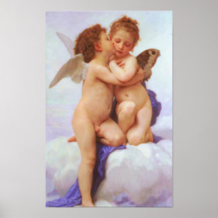 Romantische Träumerei - Erster Kuss von Bouguereau Poster