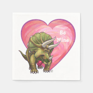 Romantische Triceratops sind meine Serviette