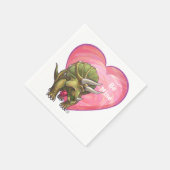 Romantische Triceratops sind meine Serviette (Ecke)
