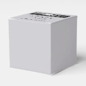 Romantische Trommelmonogramm in Silberschwarz Geschenkschachtel (Vorderseite)