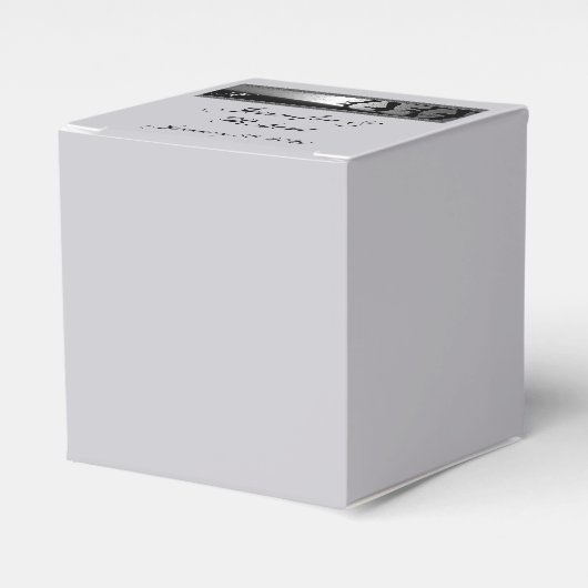 Romantische Trommelmonogramm in Silberschwarz Geschenkschachtel (Vorderseite)