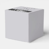 Romantische Trommelmonogramm in Silberschwarz Geschenkschachtel (Rückseite)