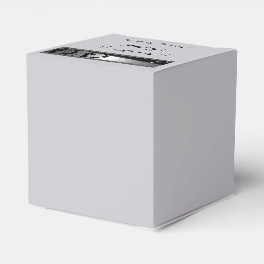 Romantische Trommelmonogramm in Silberschwarz Geschenkschachtel (Rückseite)