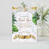 Romantische Tropenkarte RSVP Karte (Stehend Vorderseite)