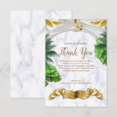 Romantische Tropenkarte RSVP Karte (Vorne/Hinten)