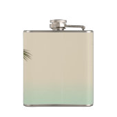 Romantische Tropenpalme - Personalisiert Flachmann (Rückseite)