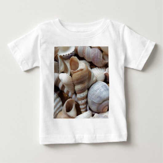 Romantische tropische exotische Muscheln Strand Li Baby T-shirt (Vorderseite)
