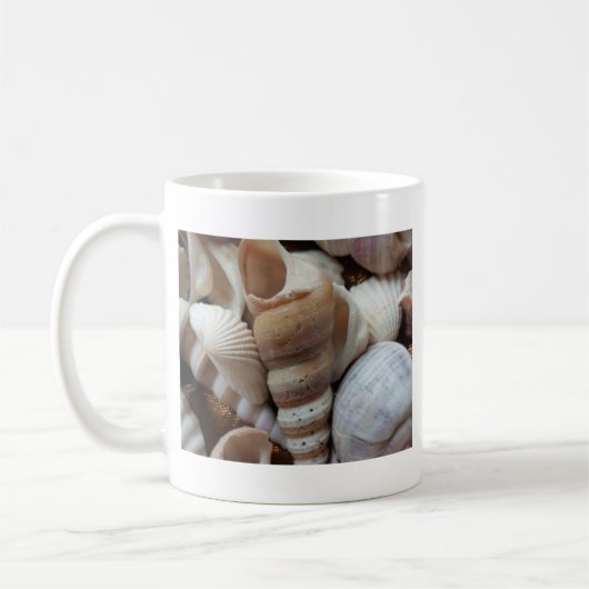 Romantische tropische exotische Muscheln Strand Li Kaffeetasse (Links)