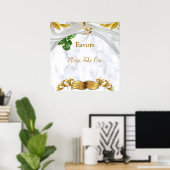 Romantische tropische Gastgeschenke Hochzeiten Poster (Heimbüro)