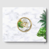 Romantische tropische Hochzeit Gästebuch (Rückseite)