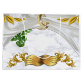 Romantische tropische Hochzeit Große Geschenktüte (Rückseite)