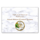 Romantische Tropische Hochzeitkarte Tischnummer (Rückseite)