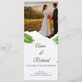 Romantische tropische Hochzeitsprogrammkarte Programm (Vorderseite)