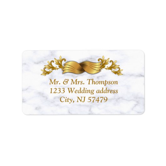 Romantische tropische Hochzeitstempel Adressaufkleber (Vorne)