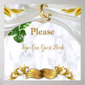 Romantische tropische Hochzeitstornierung Poster (Vorne)