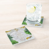 Romantische tropische Untersetzer (Schrägansicht)