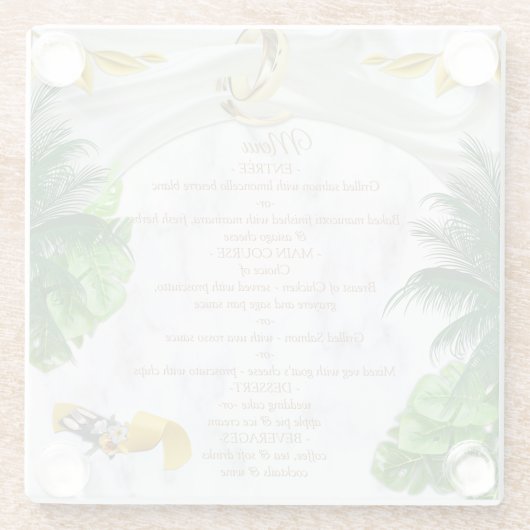 Romantische tropische Untersetzer (Rückseite)