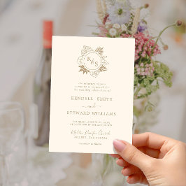 Romantische tropische Vegetation Hochzeit retten D Einladung