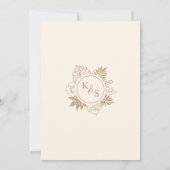 Romantische tropische Vegetation Hochzeit retten D Einladung (Rückseite)