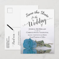Romantische türkisblaue Rose Hochzeit speichern da