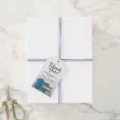 Romantische türkisblaue Rose Hochzeit Vielen Dank Geschenkanhänger (Mit Garn)