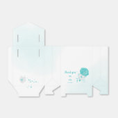 romantische türkisfarbene Blume Hochzeit Geschenkschachtel (Ungefaltet)