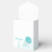 romantische türkisfarbene Blume Hochzeit Geschenkschachtel (Geöffnet)