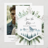 Romantische Typografie-Hochzeit Save The Date (Vorne/Hinten)