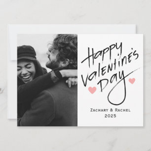 Romantische Typografie Valentinstag Paar 1 Foto Feiertagskarte