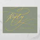 Romantische UAWG für Kalligrafie Folie Einladungspostkarte (Vorderseite)