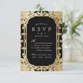 Romantische UAWG für romantische Hochzeiten RSVP Karte (Stehend Vorderseite)