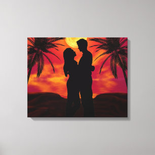 Romantische überzogene Canvas Leinwanddruck