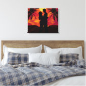 Romantische überzogene Canvas Leinwanddruck (Insitu (Schlafzimmer))