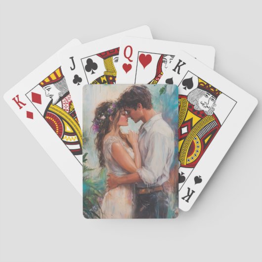 Romantische Umarmung Spielkarten (Rückseite)