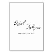 Romantische und elegante Hochzeitsfeier Tischnumme Tischnummer (Rückseite)