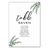 Romantische und elegante Hochzeitsfeier Tischnumme Tischnummer (Vorderseite)