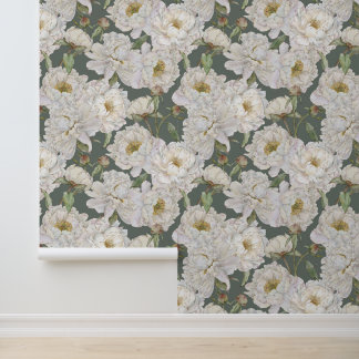 Romantische und elegante Wasserfarben Blumengestel Tapete